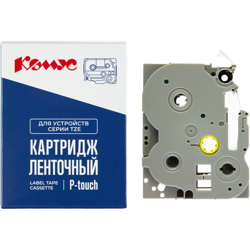 Изображение товара Картридж Комус TZE-441 для принтера Brother, 18 мм х 8 м, красный шрифт