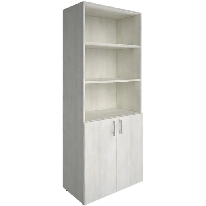 Изображение товара Шкаф для документов Yalta полузакрытый (снежная патина, 800х450х1987 мм)