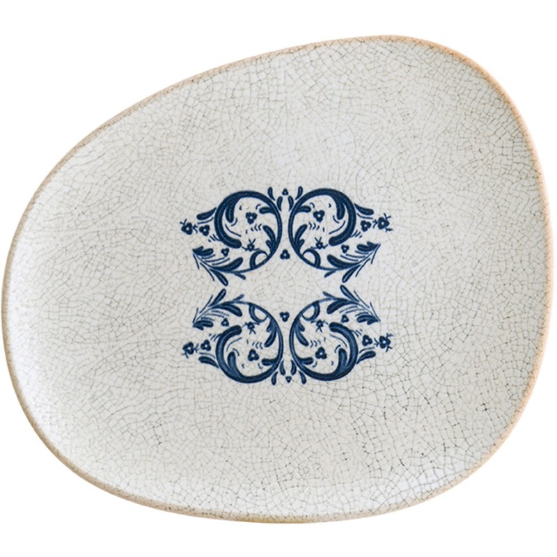 Изображение товара Тарелка обеденная фарфоровая Bonna Виенто диаметр 240 мм белая/синяя (артикул производителя 69399)