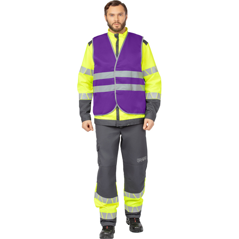 Изображение товара Жилет сигнальный Тип 1Т фиолетовый с СОП размер XXXL (60-62)