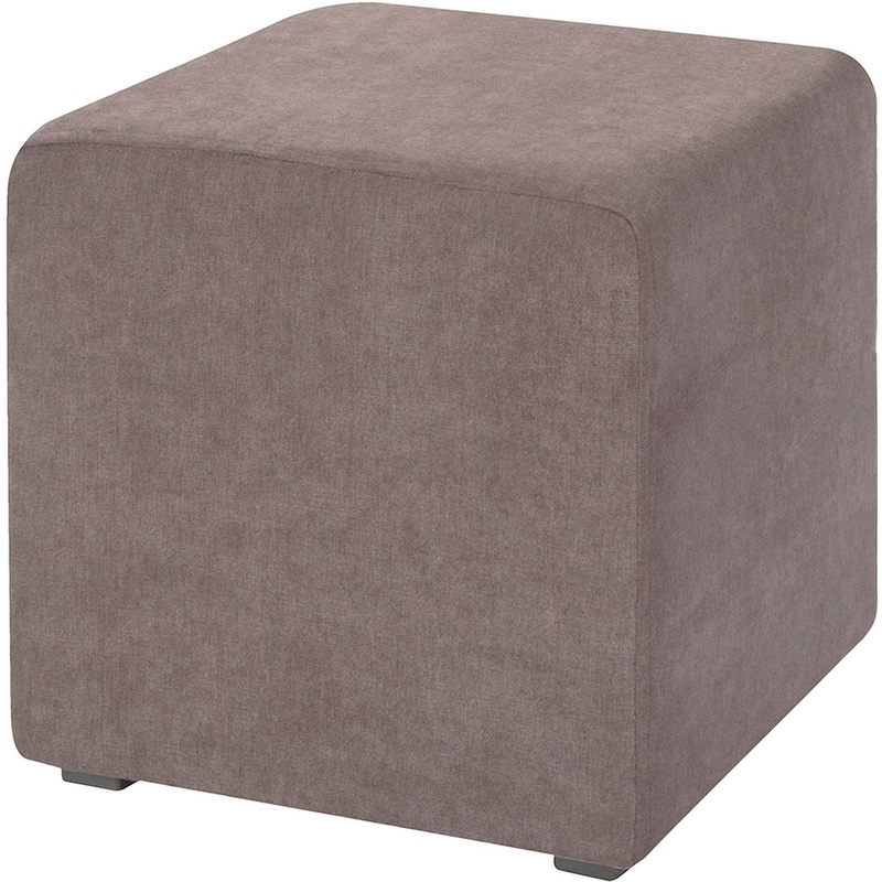 Изображение товара Пуф Валенсия бежевый тканевый 400x400x420 мм без сборки