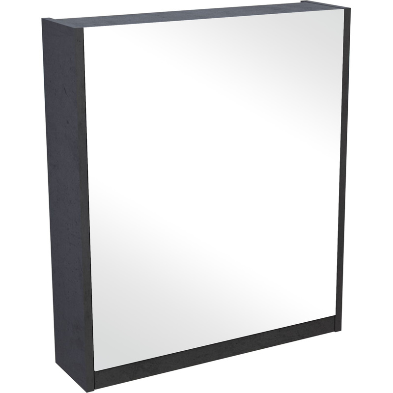 Изображение товара Шкаф с зеркалом Калипсо 60 цемент тёмный 700х160х600 мм для ванной