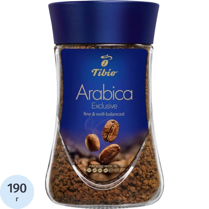 Изображение товара Кофе растворимый сублимированный Tibio Exclusive Arabica 190 г