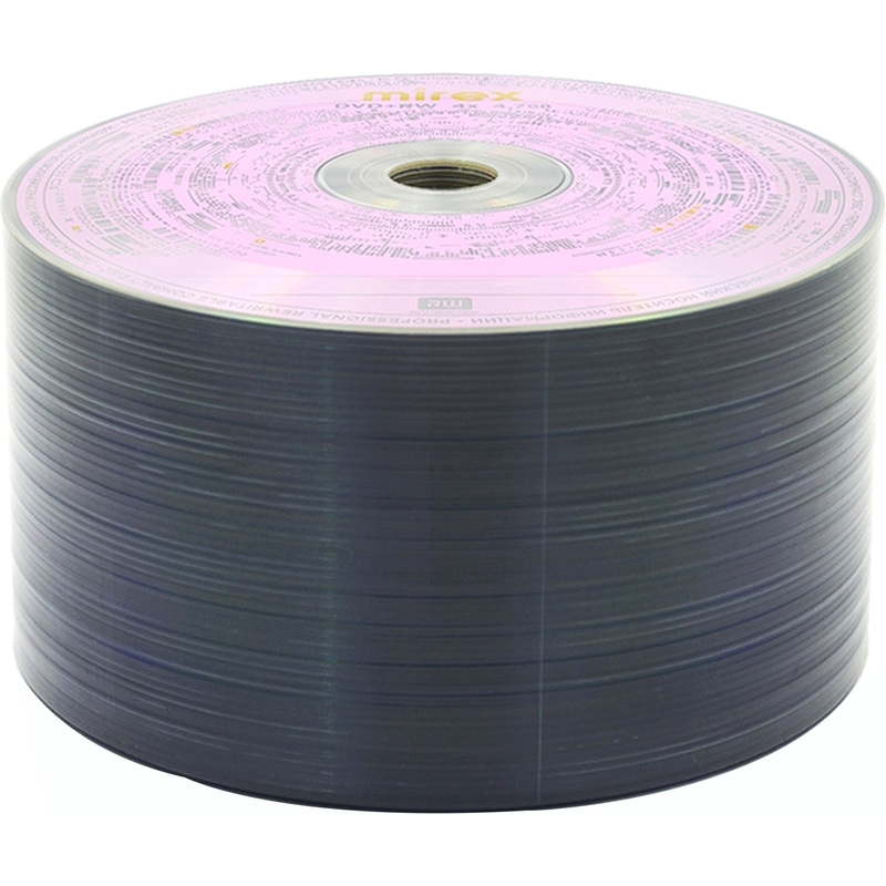 Изображение товара Диски DVD+RW Mirex 4.7 ГБ 4x 50 штук в упаковке