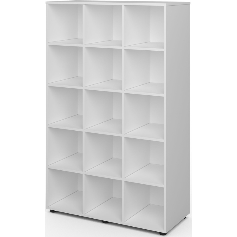 Изображение товара Стеллаж 15 ячеек без ящиков (белый, 983х431х1573 мм)