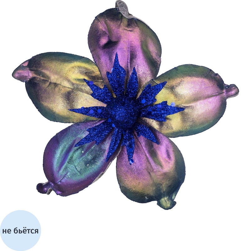 Изображение товара Новогоднее украшение на ёлку Время Чудес 6.5x6.5 см яркий цветочный декор