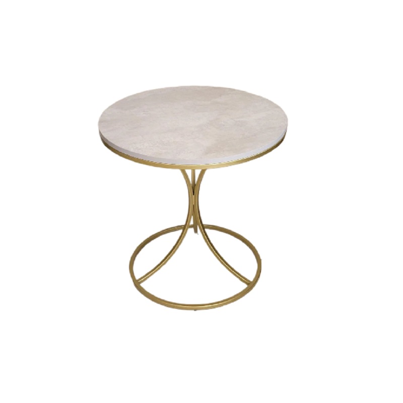 Изображение товара Журнальный стол круглый 60х62 см золотой серый логотип Икеа