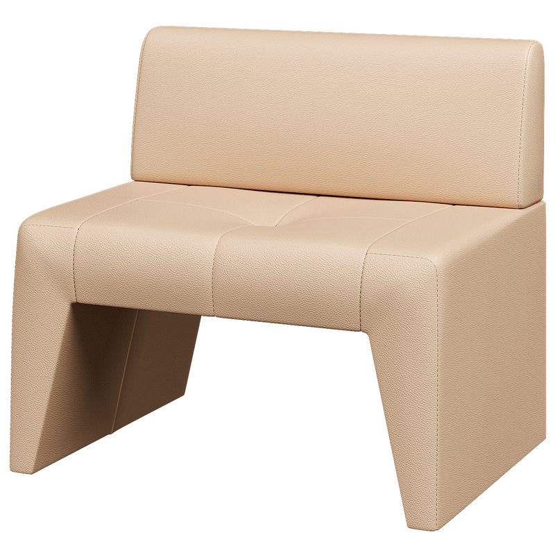 Изображение товара Модуль диван прямой одноместный Кит светло-бежевый искусственная кожа