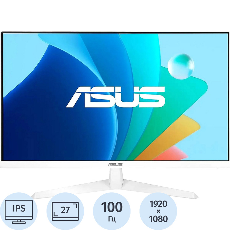 Изображение товара Монитор 27 дюймов Asus VY279HF-W белый Full HD IPS 100 Гц