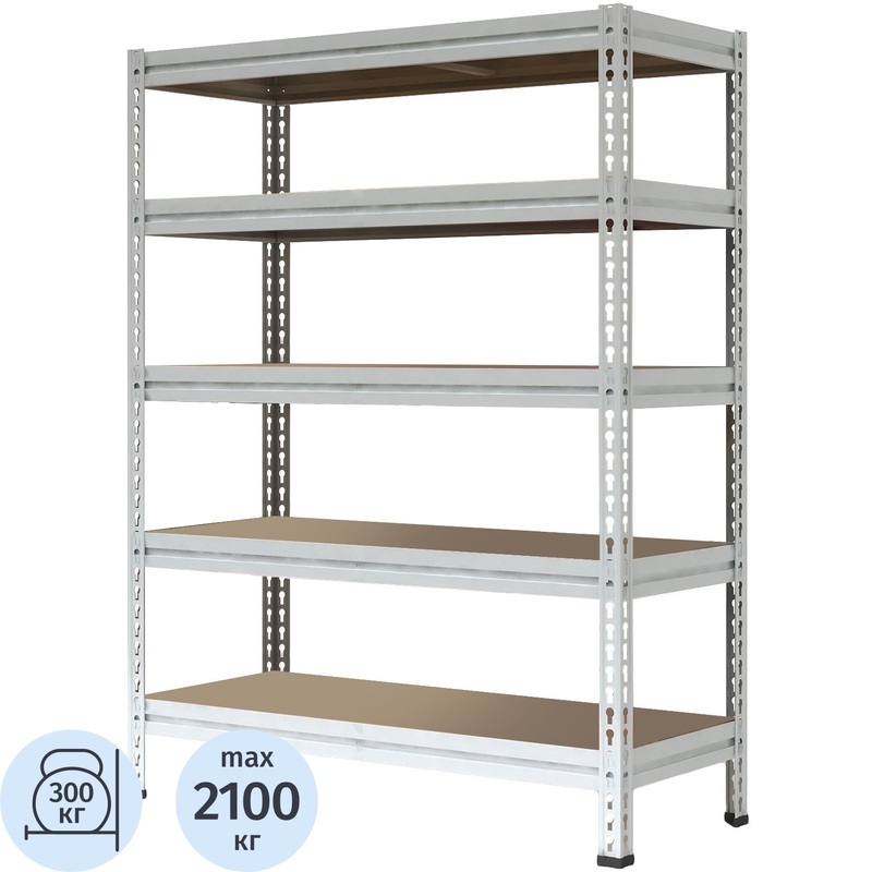 Изображение товара Стеллаж металлический Пакс металл МС-Т 15515-2.5 (5 полок, 1550x535x2500 мм)