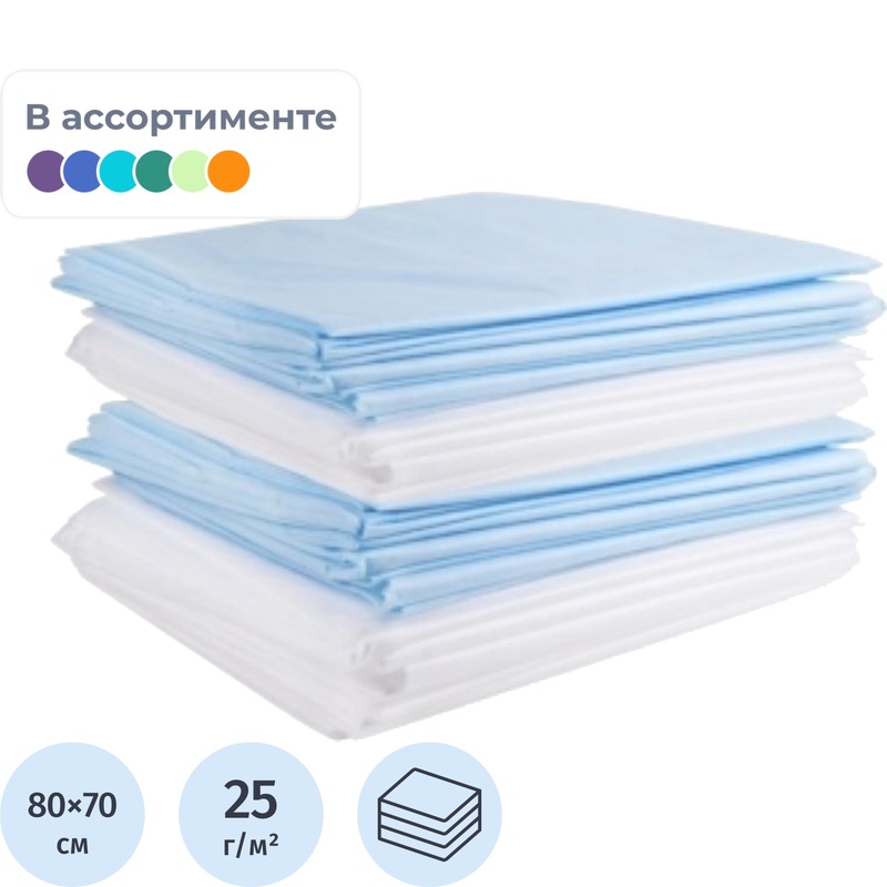 Изображение товара Простыня одноразовая Инмедиз стерильная в сложении 80x70 см в ассортименте