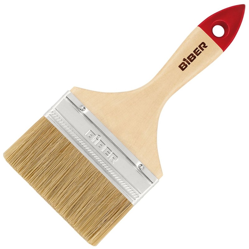 Изображение товара Кисть малярная плоская Бибер Эконом 31116 из натуральной щетины 100х10 мм с деревянной рукояткой (тов-001973) Изображение товара Кисть малярная плоская Бибер Эконом 31116 из натуральной щетины 100х10 мм с деревянной рукояткой (тов-001973)