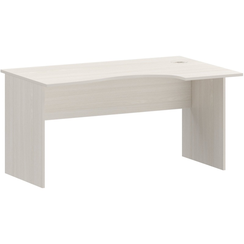 Изображение товара Эргономичный рабочий стол Арго А-200 из ЛДСП правый ясень шимо 1400х900 мм