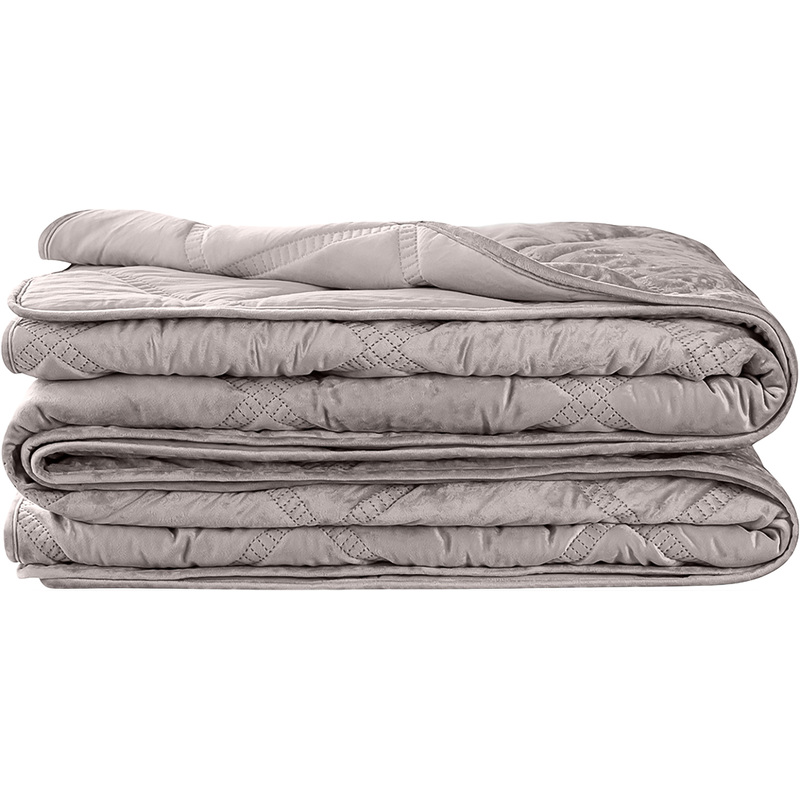 Изображение товара Покрывало стёганое Cassia Селин бархат 240x260 см розовое для дома