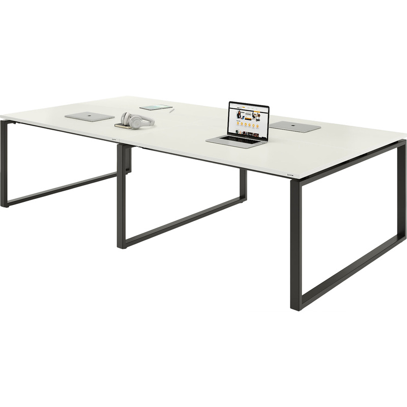 Изображение товара Элемент бенч-системы Zamm Зета 11599 (белый премиум/чёрный, 2400х1200х745 мм)