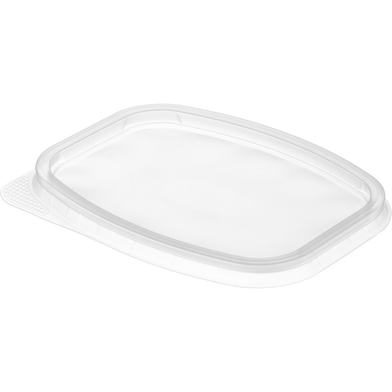 Изображение товара Крышка для контейнера К-139 прозрачная 139x102 мм (500 штук в упаковке)