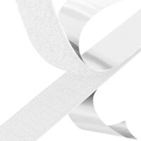 Лента контактная липучка (велкро) клеевая 25 ммx25 м 29.4 г/м 5001 белая  (крючок+петля)