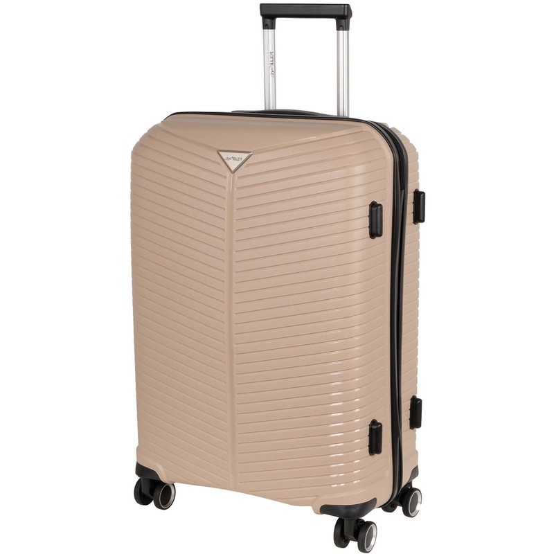 Изображение товара Чемодан Polar размер M из полипропилена бежевый 62 литра с TSA замком и колесами 360 градусов