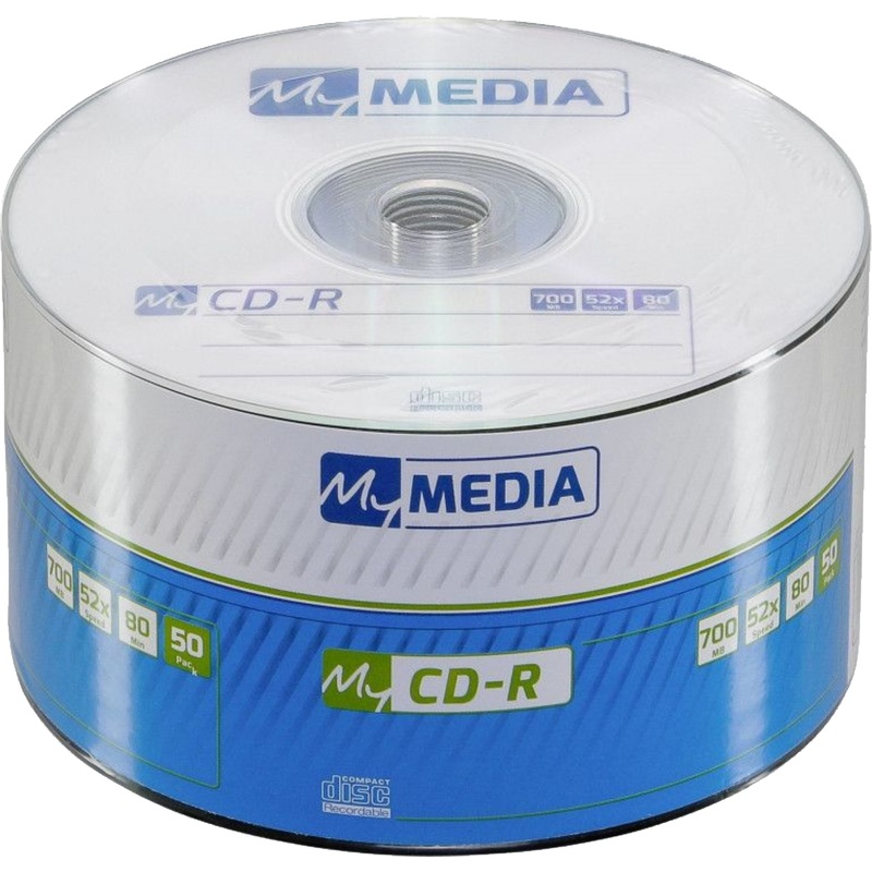 Изображение товара Диск CD-R Mymedia 700 МБ 52x pack wrap 69201 (50 штук)