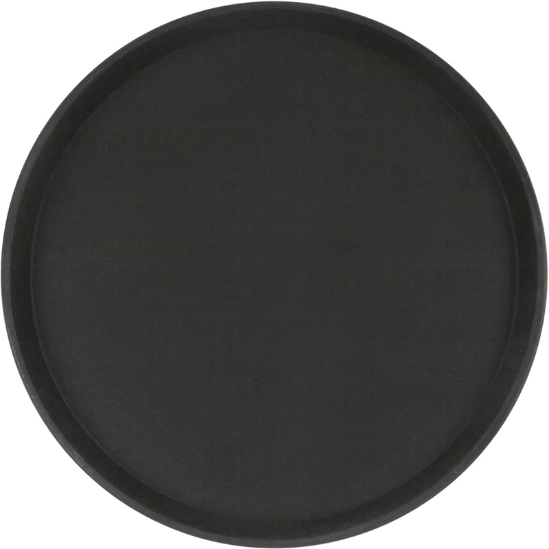 Изображение товара Пластиковый поднос Verlex диаметр 40 см черный без ручек