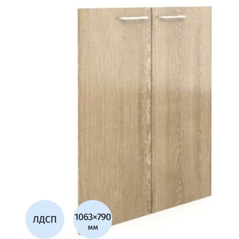 Изображение товара Двери средние Alba AL-4.1 ЛДСП дуб нельсон 790х1063 мм