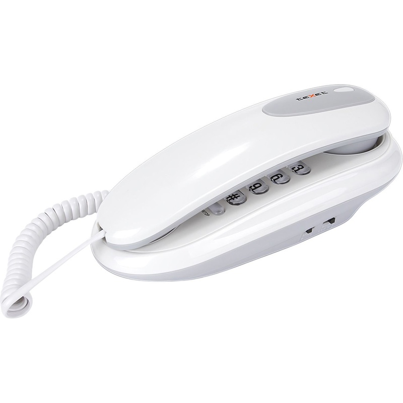 Изображение товара Проводной телефон TeXet TX-236 светло-серый для дома и офиса
