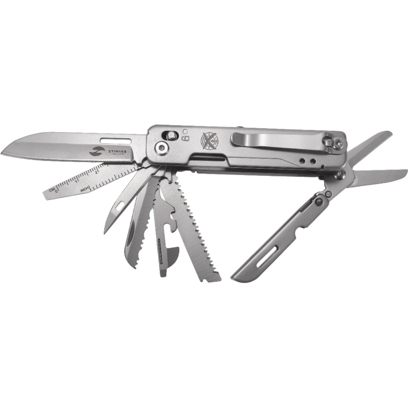 Изображение товара Мультитул Stinger 15 функций серебристый (MT-GHK17)