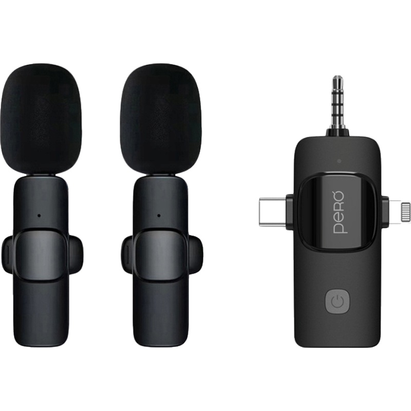 Изображение товара Набор беспроводных микрофонов Pero CM03 (4673759570627)