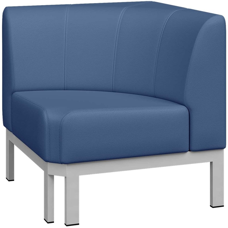 Изображение товара Угловой модуль дивана Basis синий из экологичной экокожи