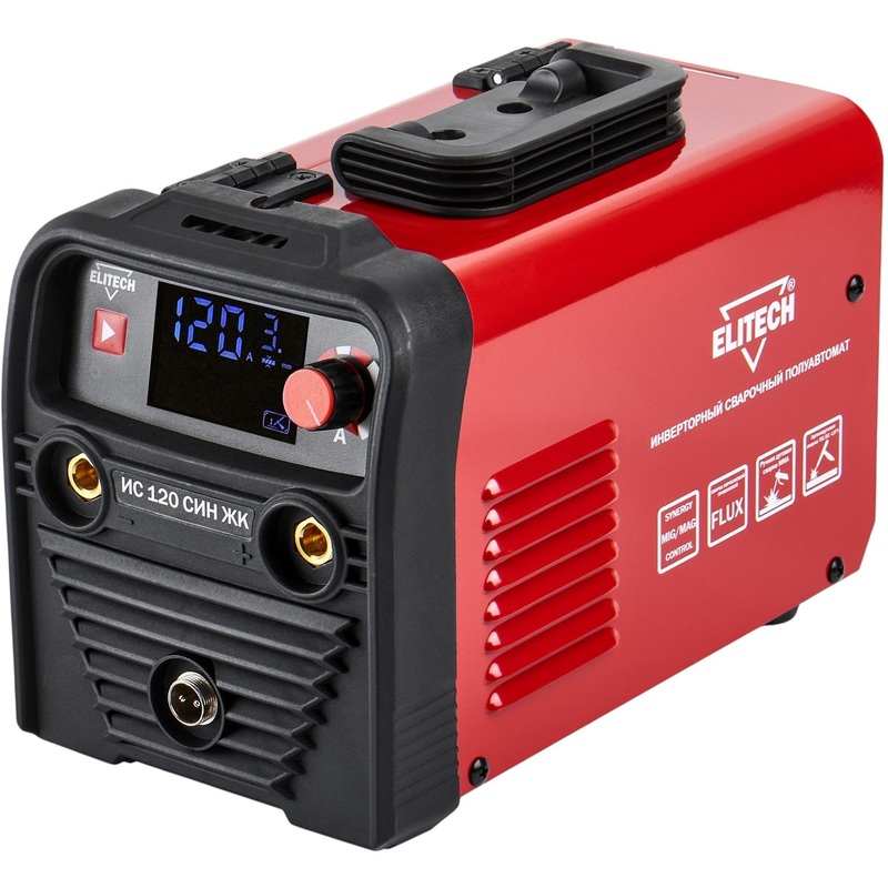 Изображение товара Сварочный инвертор Elitech ДМ ИС 120 СИН ЖК для MIG MAG MMA TIG сварки