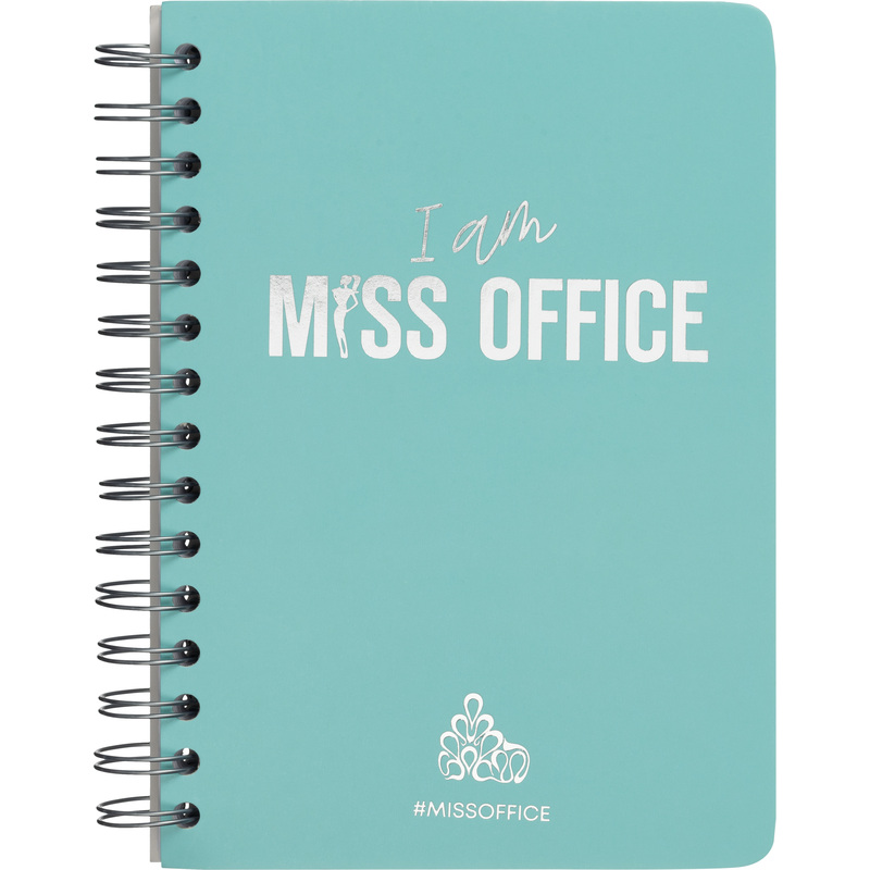 Изображение товара Тетрадь Attache Miss Office А5 128 листов в клетку на спирали голубая