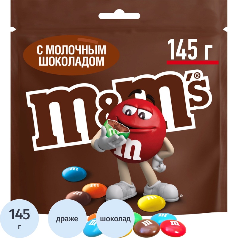 Изображение товара Драже M&M`s с молочным шоколадом 145 г