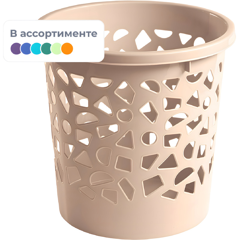 Изображение товара Корзина для мусора и бумаг 9.6 л пластик сетчатая (26x26x26 см)