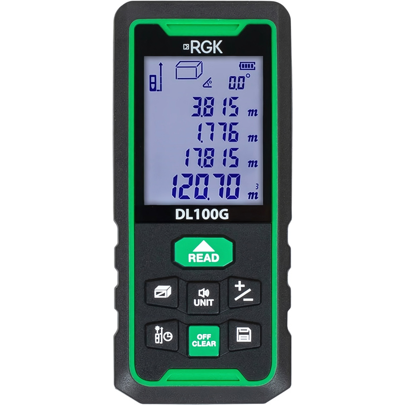 Изображение товара Лазерный дальномер RGK DL100G зеленый луч 100 м измерение площади объема