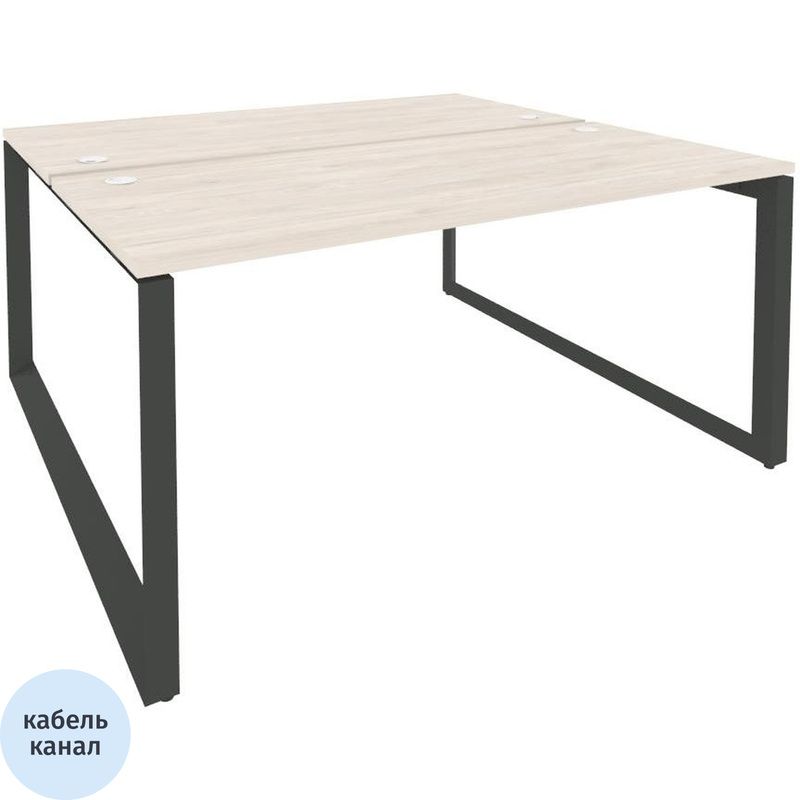 Изображение товара Рабочая станция на 2 рабочих места ONIX-О O.MO-D.RS-2.4.7 бежевый антрацит сборная мебель