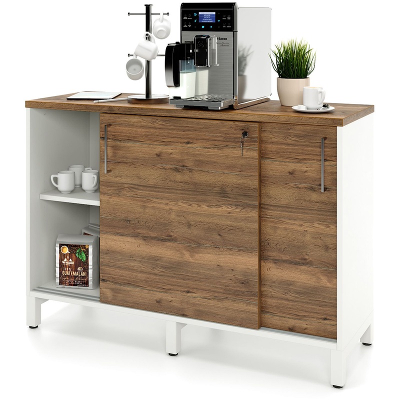 Изображение товара Стеллаж для документов Zamm Формат 11421 дуб галифакс олово белый 1200х600х836 мм