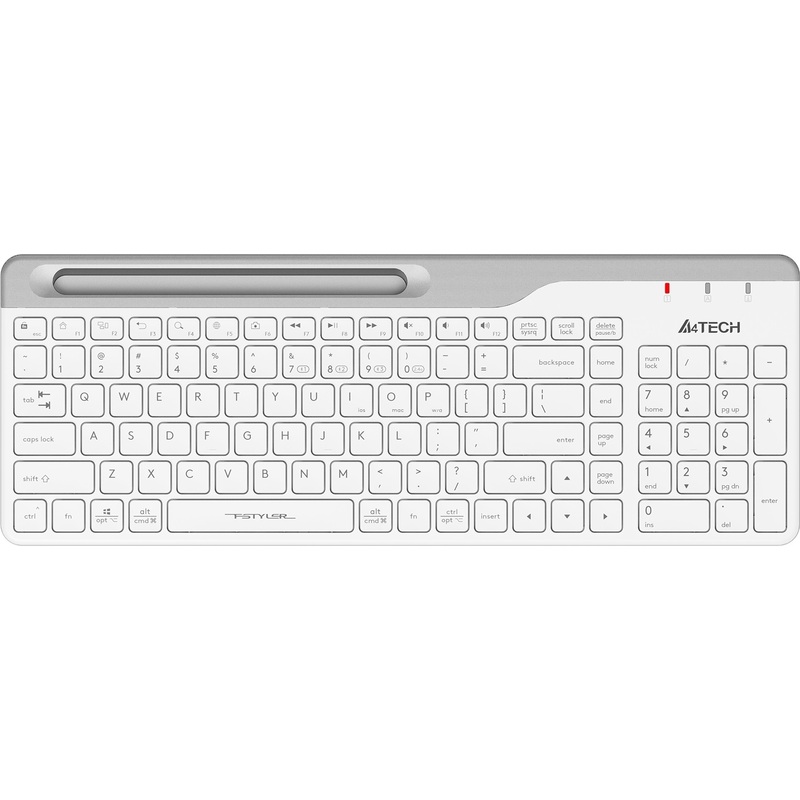 Изображение товара Беспроводная клавиатура A4Tech Fstyler FBK25 белый мембранная с подсветкой