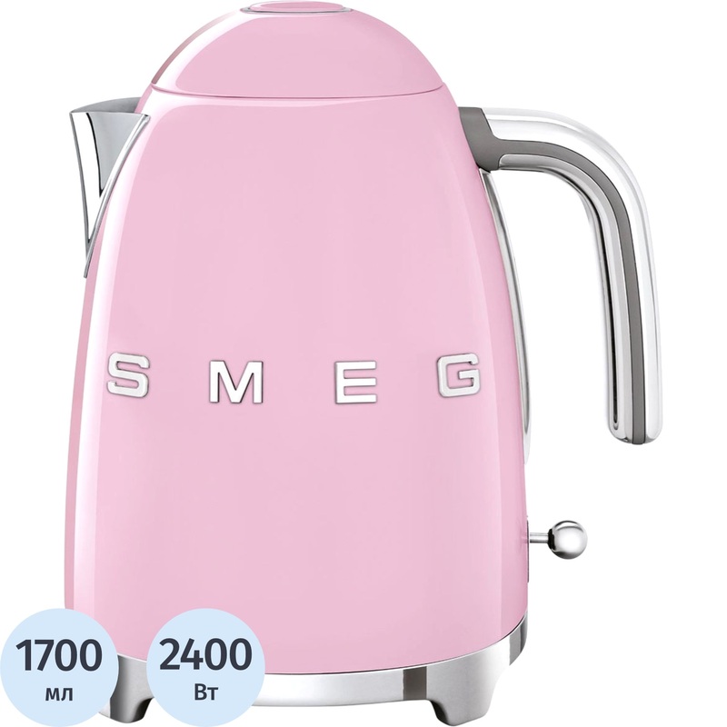 Изображение товара Электрический чайник Smeg KLF03PKEU розовый 1700 мл с автоматическим отключением