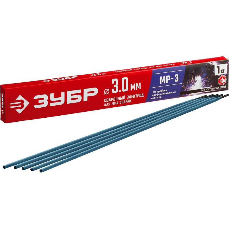 Изображение товара Электрод Зубр МР-3 3 мм 1 кг (40011-3.0)