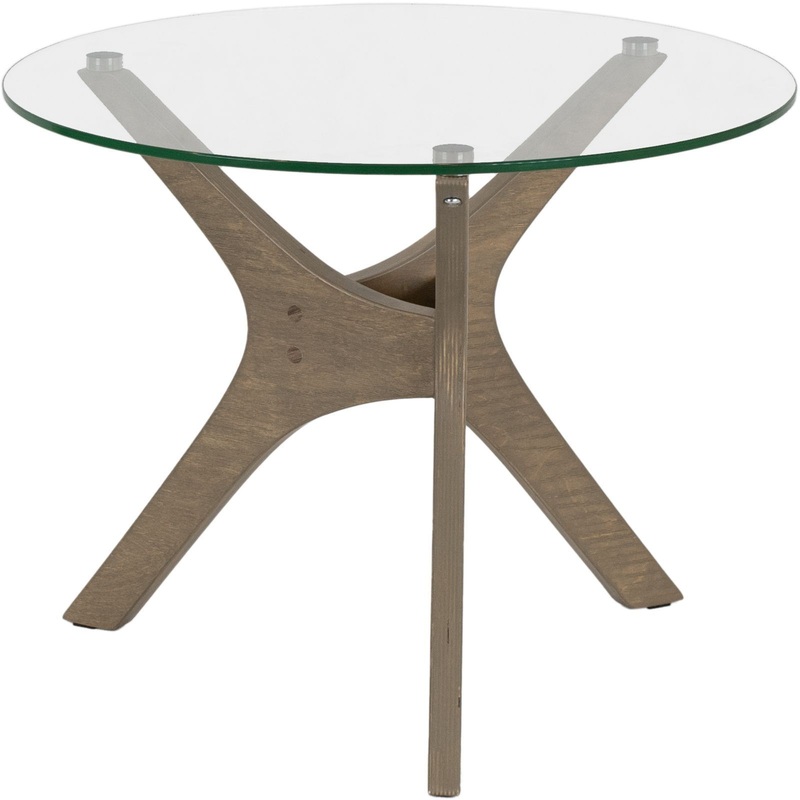 Изображение товара Столик журнальный Рилле 446 (стекло прозрачное/шимо, 580х580х460 мм)