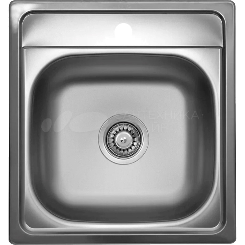 Изображение товара Мойка VOK K0064 с сифоном (нержавеющая сталь, 480х480х165 мм)