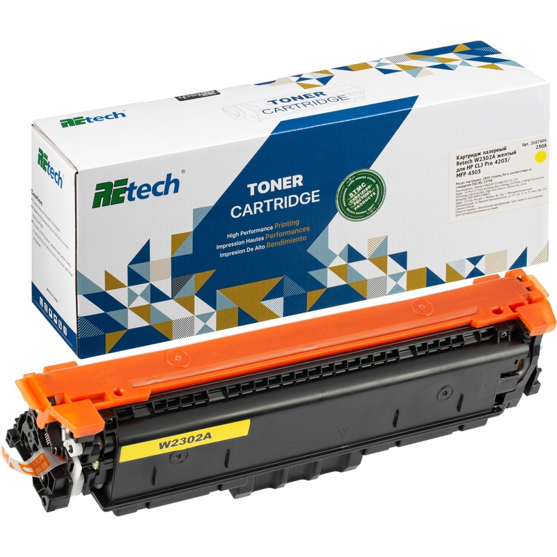 Изображение товара Картридж лазерный Retech 230A W2302A для HP жёлтый совместимый