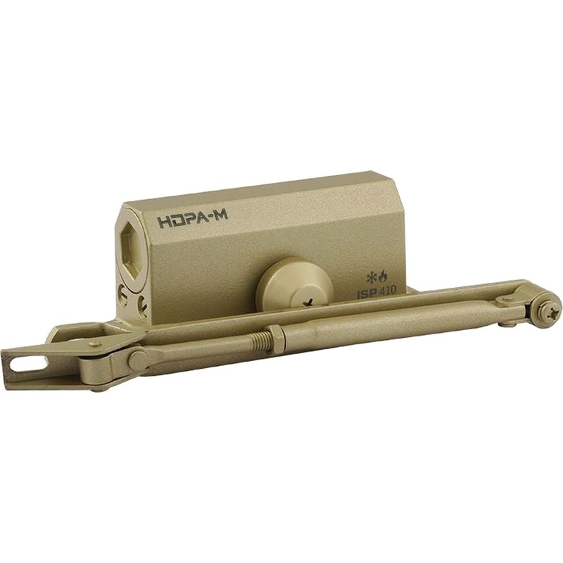 Изображение товара Доводчик дверной Isparus 410 до 60 кг золотистый - автоматическое закрытие дверей