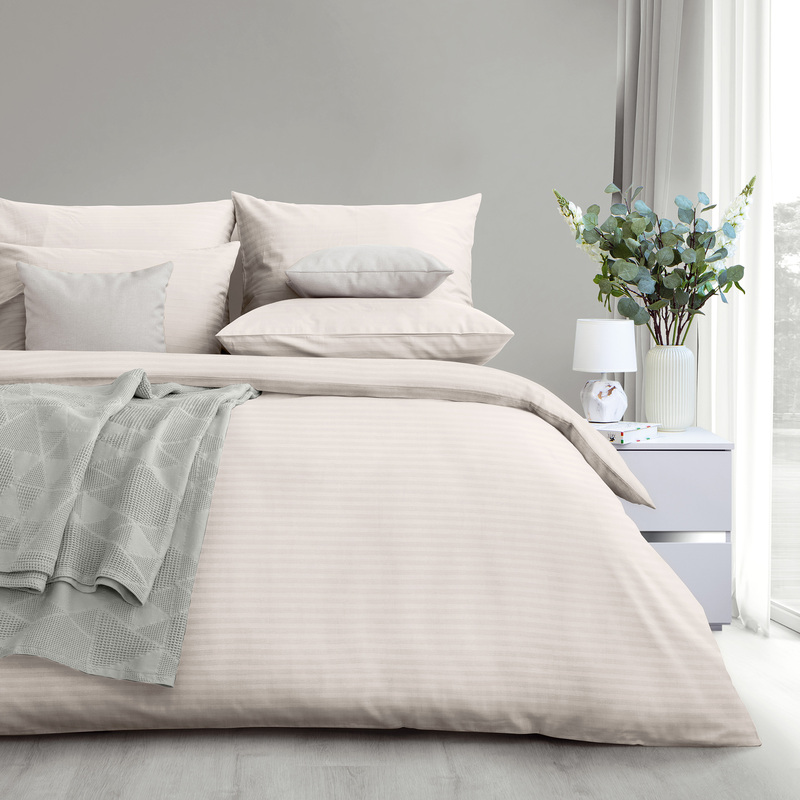 Изображение товара Постельное бельё Verossa Stripe Antique White 1.5-спальное страйп