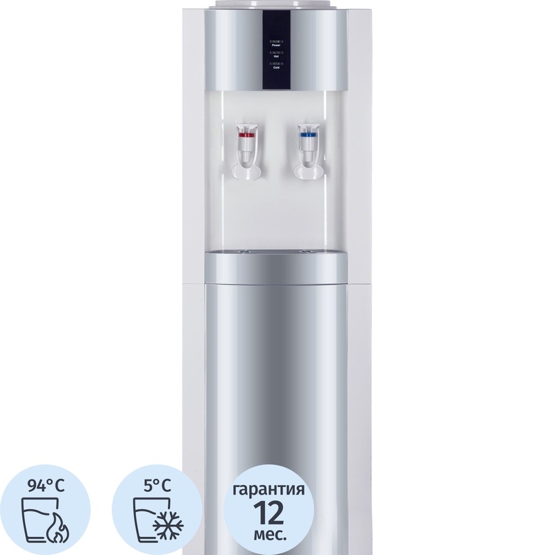 Изображение товара Кулер для воды Ecotronic Экочип V21-L белый/серебристый с нагревом и охлаждением