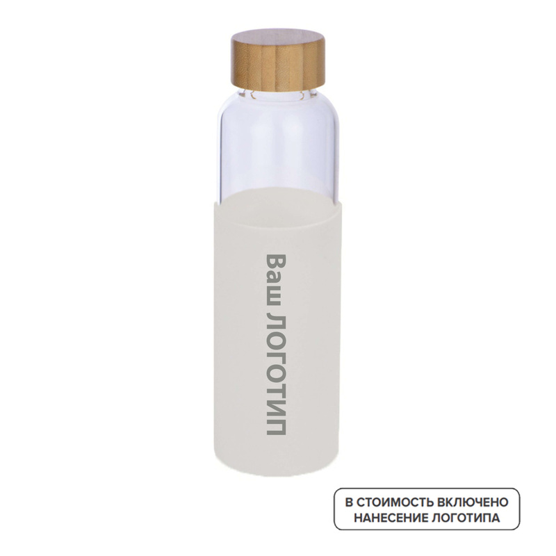 Изображение товара Стеклянная бутылка Refine 550 мл с индивидуальной гравировкой и защитным чехлом