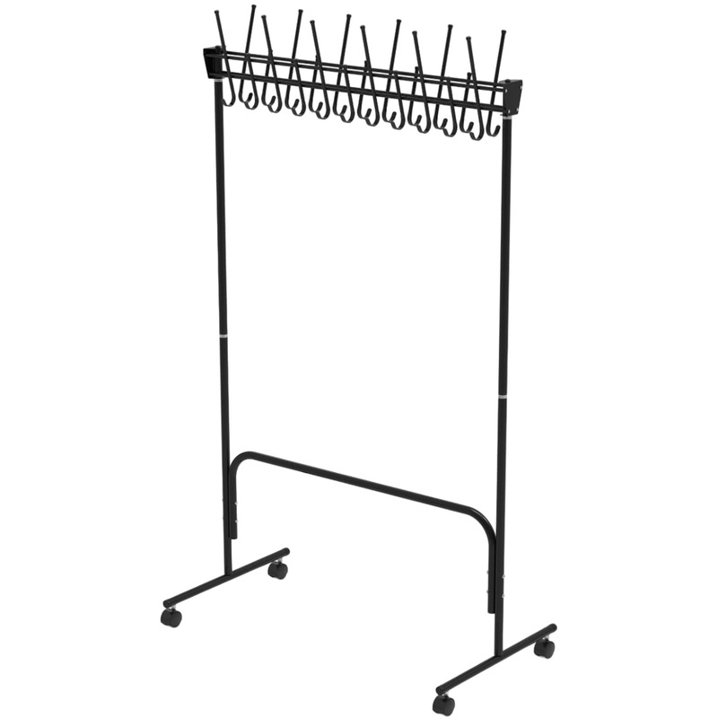 Изображение товара Вешалка гардеробная СКР на 22 персоны на колесах черная для одежды