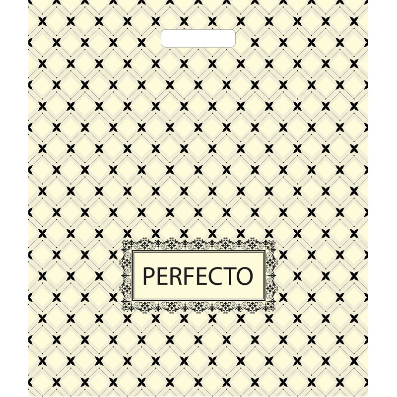 Изображение товара Пакет полиэтиленовый с вырубной ручкой 42х48 см бежевый Перфекто 25 штук