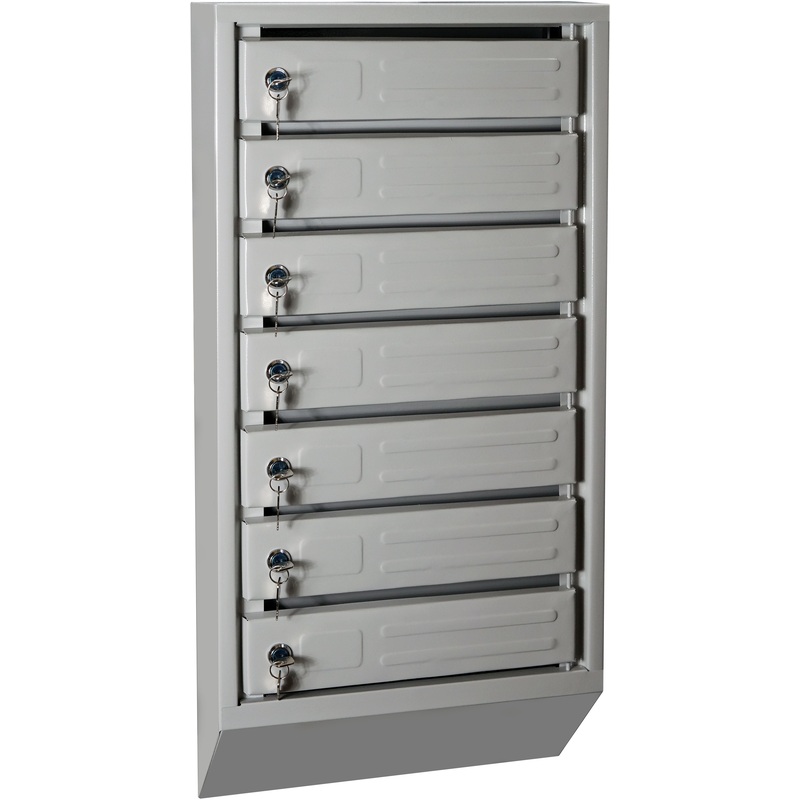 Изображение товара Ящик почтовый Klesto 7-секционный (серый, 395х120х800 мм)