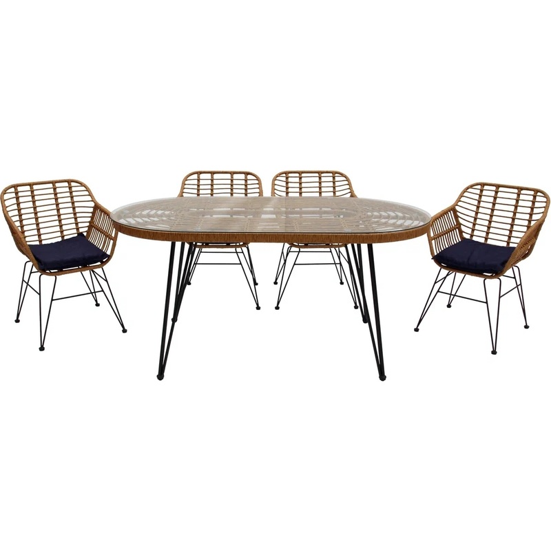 Изображение товара Набор мебели Адриан с овальным столом и четырьмя креслами